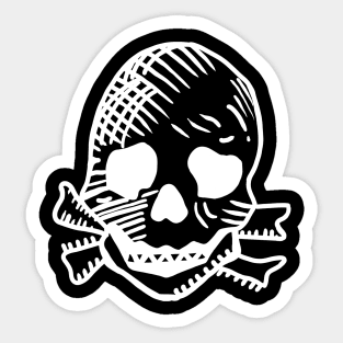 Keith Flint Skull tattoo, pastel. Sticker